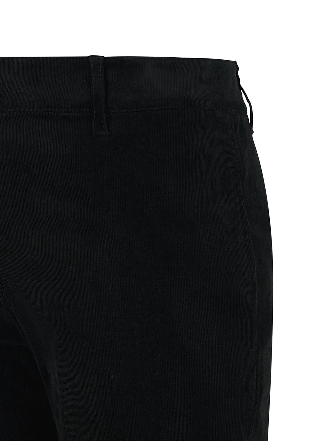 corduroy flared pants, black