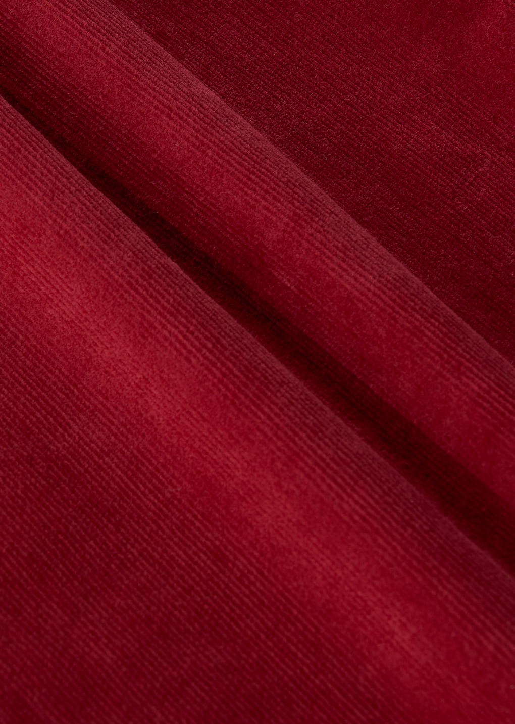 corduroy flared pants, red