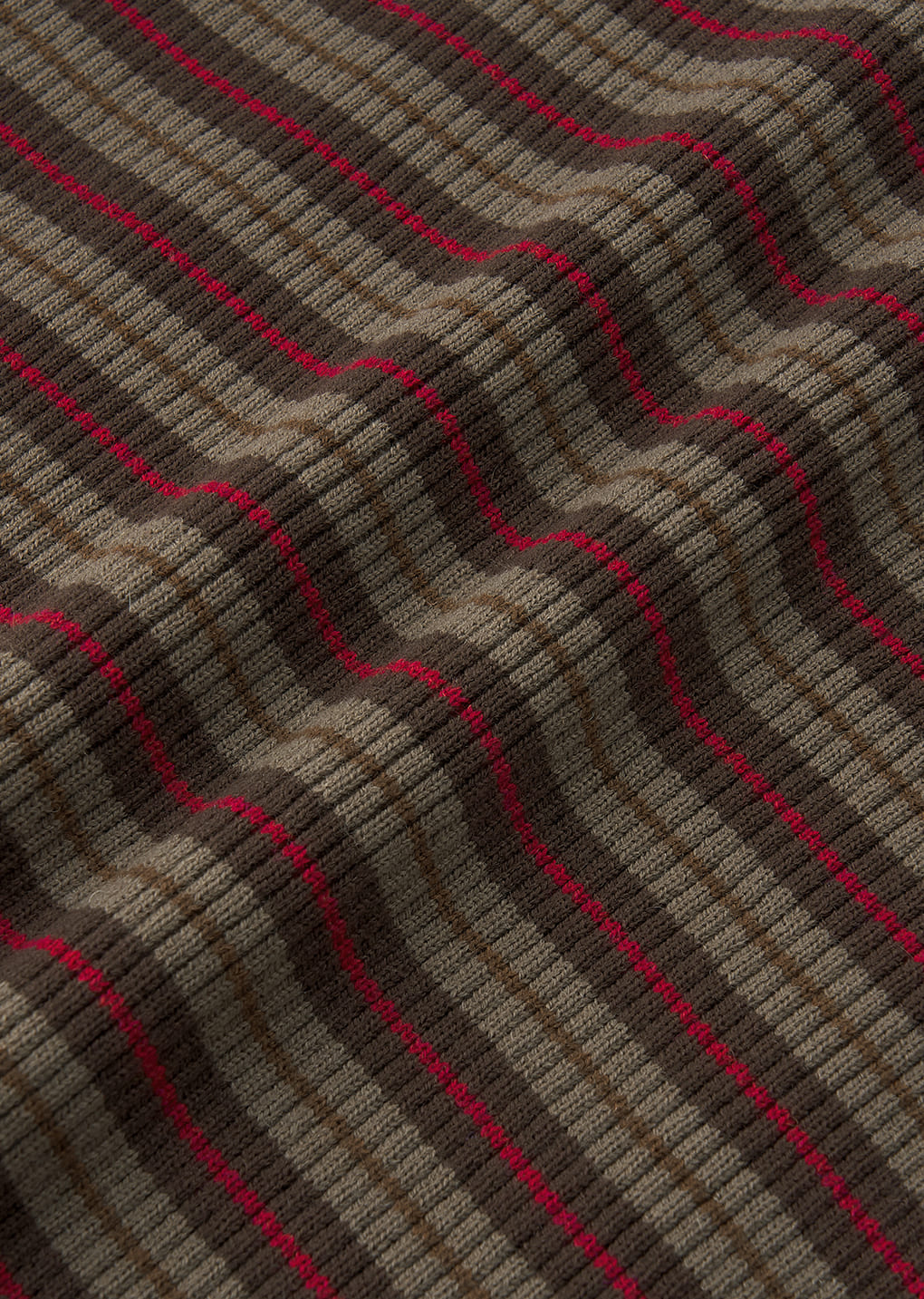 stripe round knit, brown