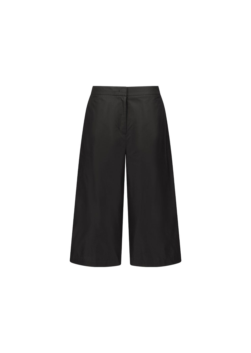silk taffeta bermuda pants, black