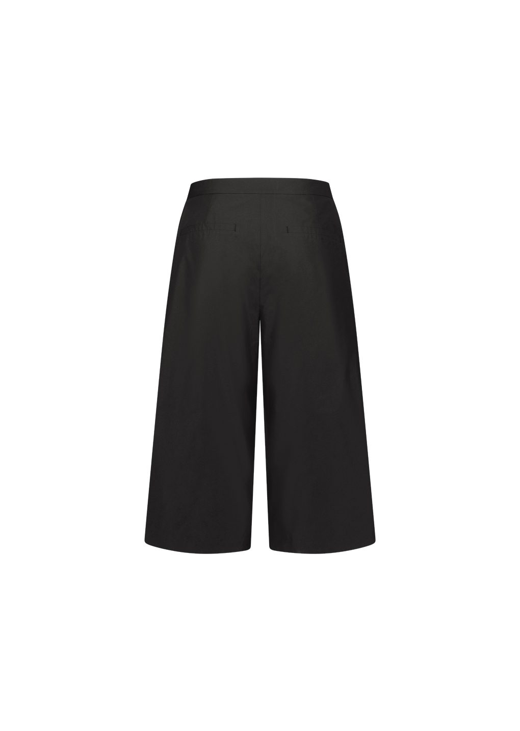 silk taffeta bermuda pants, black