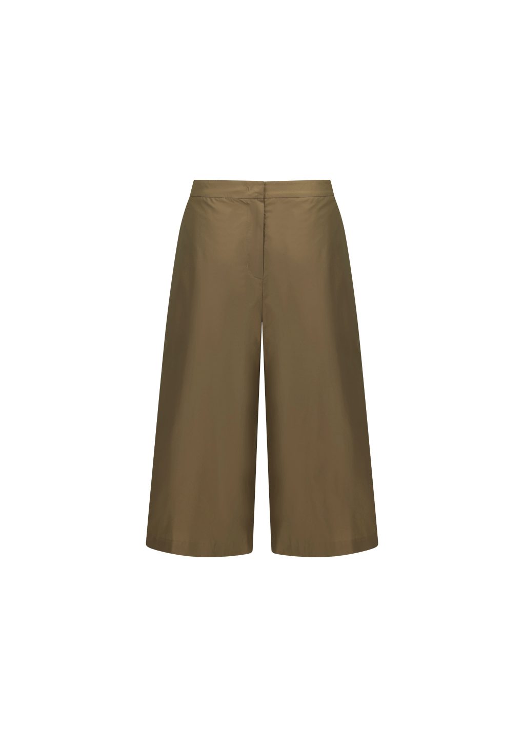 silk taffeta bermuda pants, khaki