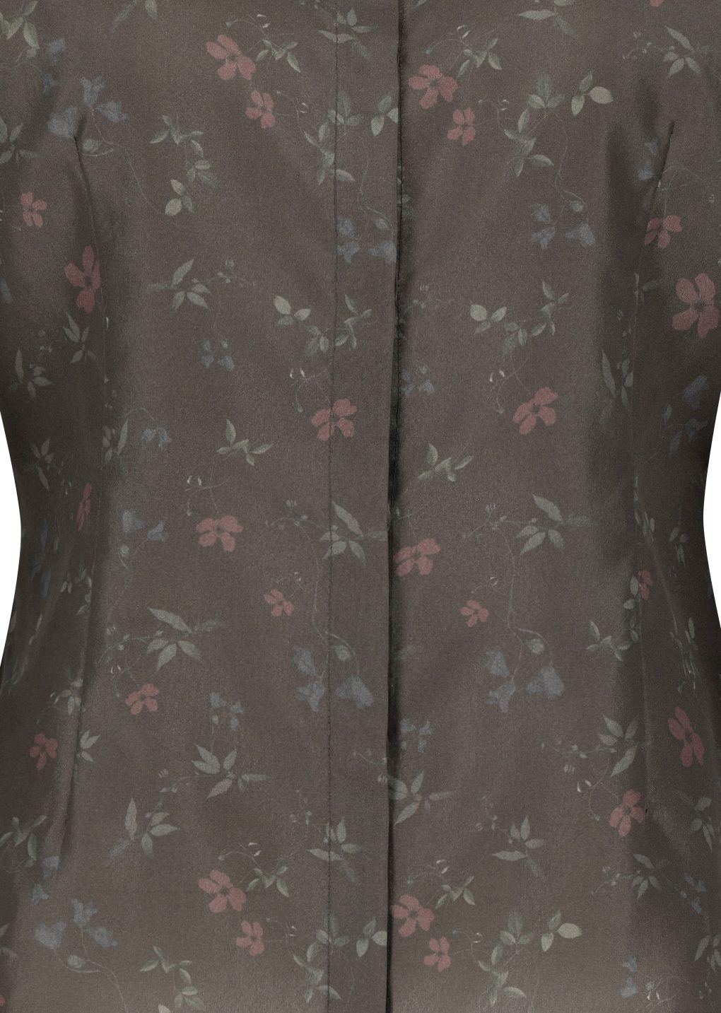 silk floral shirt, brown