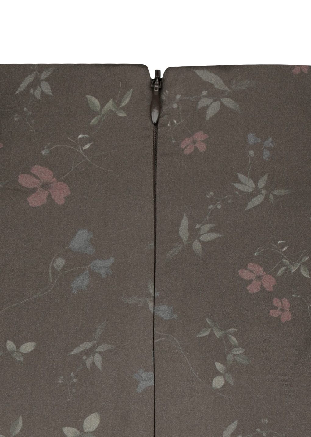 silk floral skirt, brown