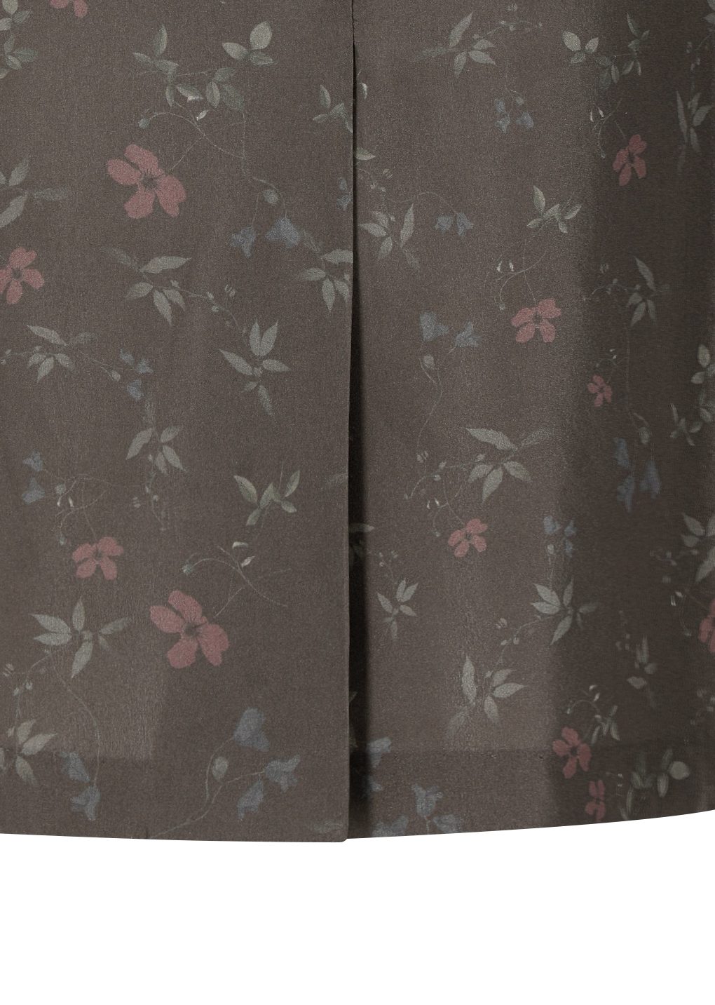 silk floral skirt, brown