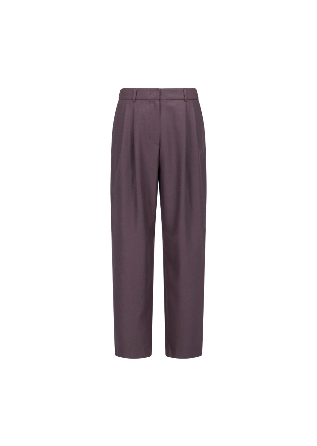 wool tapered pants, burgundy