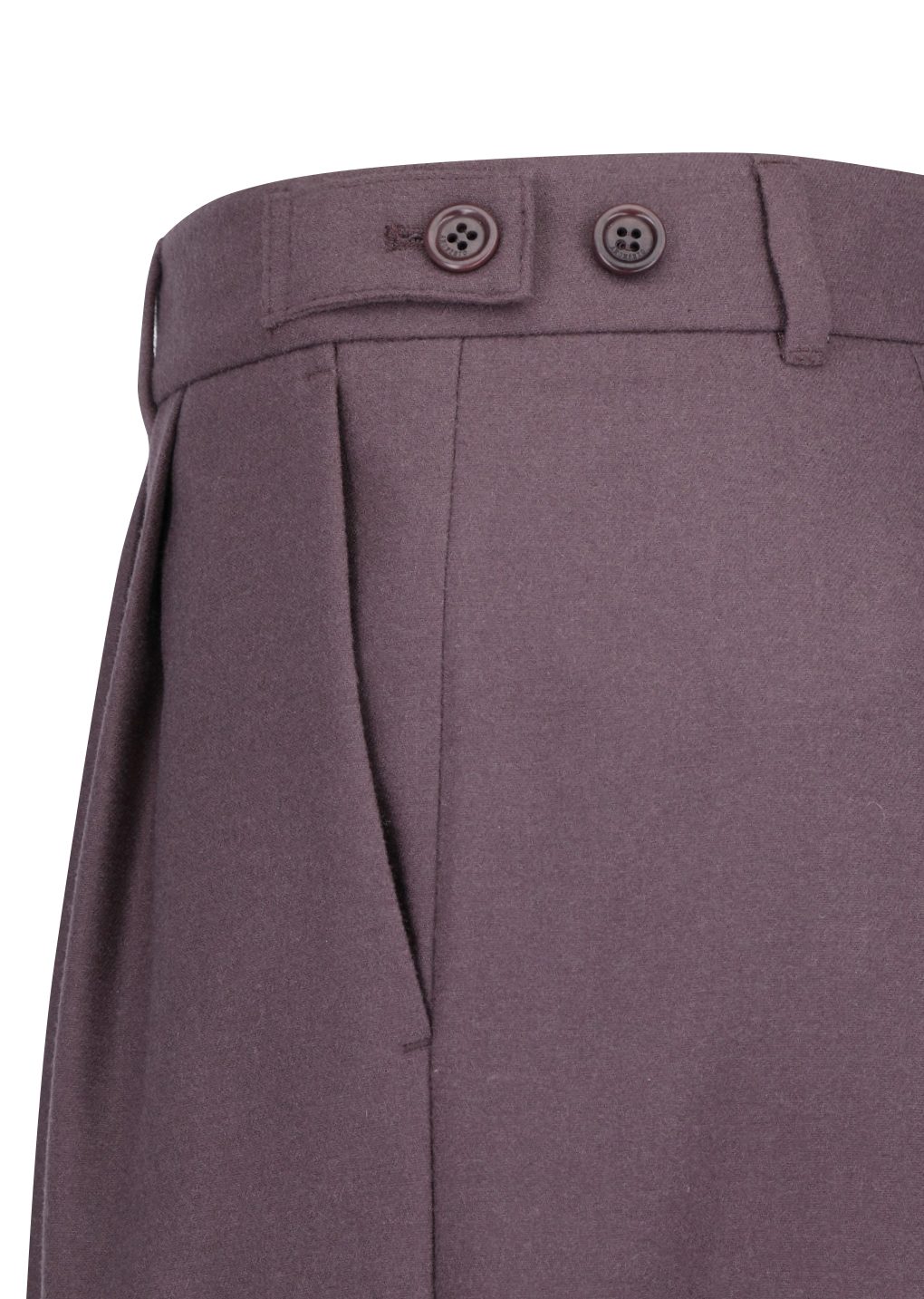 wool tapered pants, burgundy
