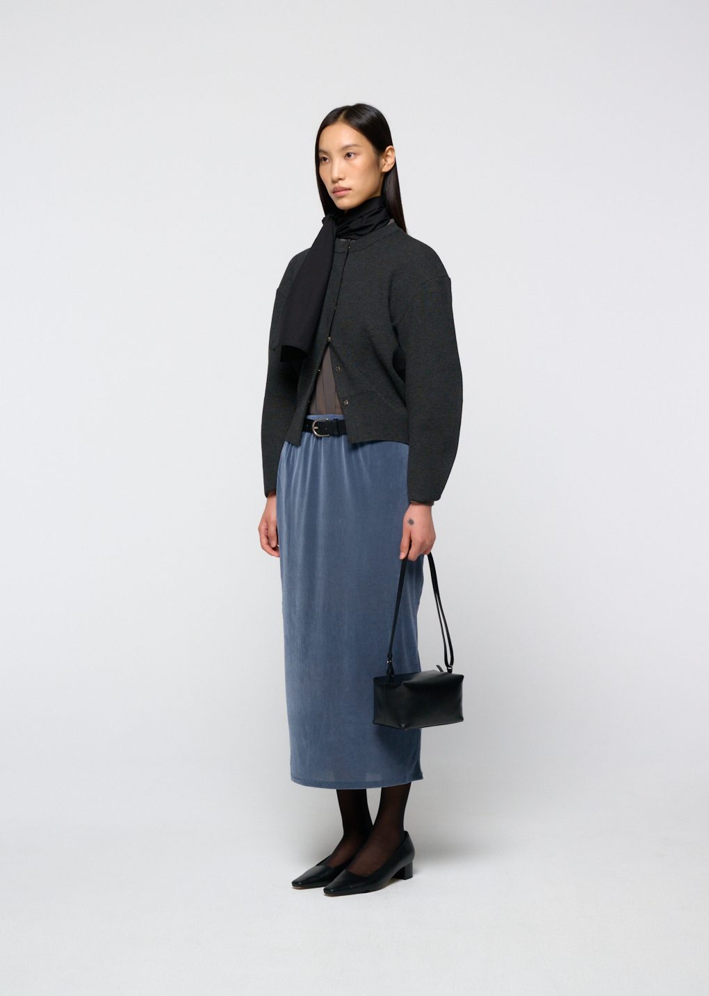 cotton scarf, black