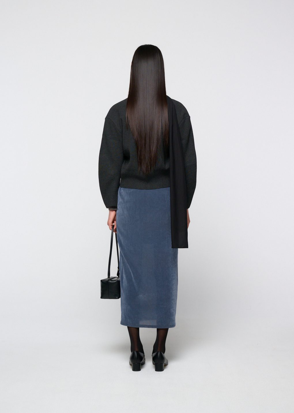 cotton scarf, black