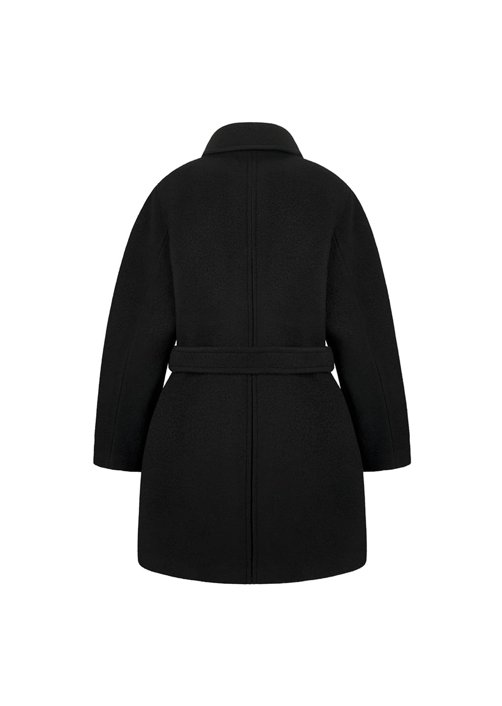 men's raglan coat, black