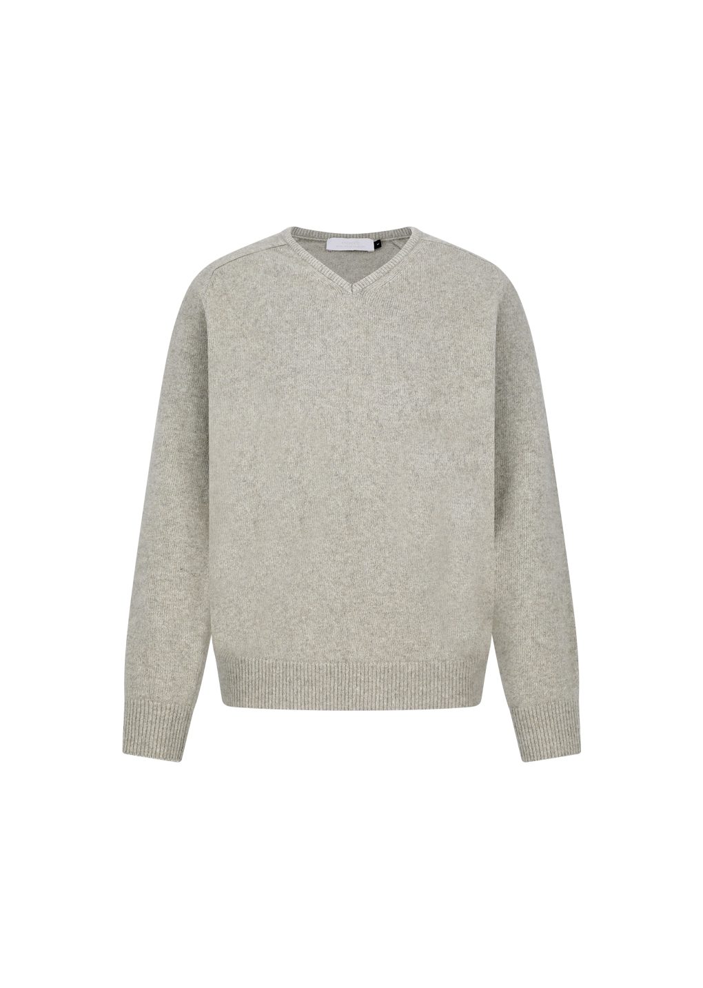 racoon v-neck knit, beige