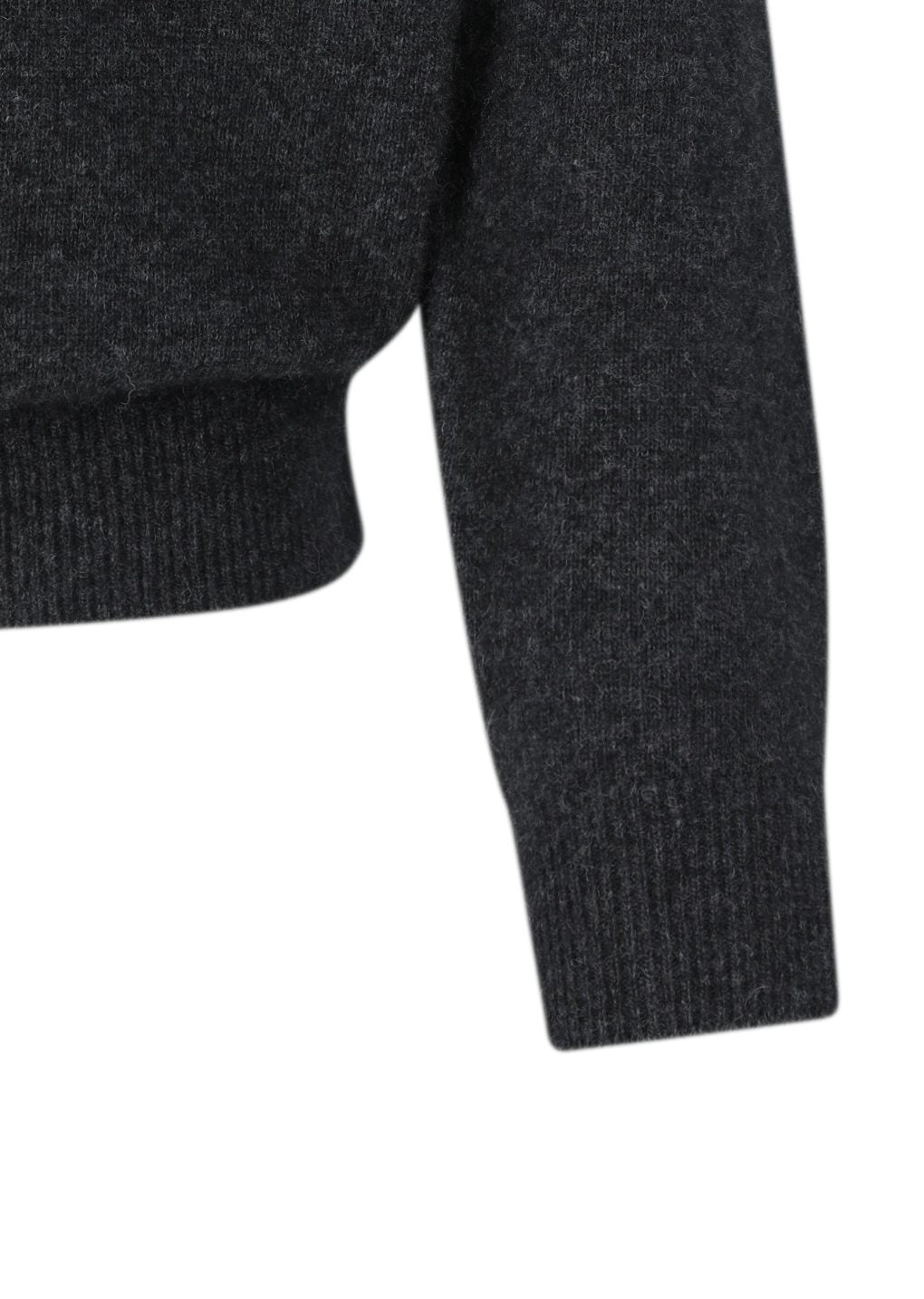 racoon v-neck knit, charcoal