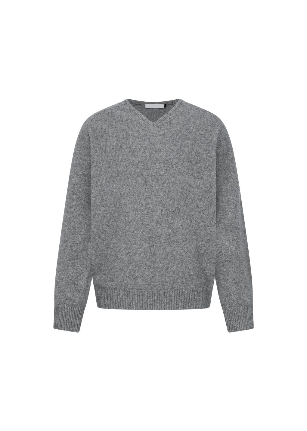 racoon v-neck knit, grey