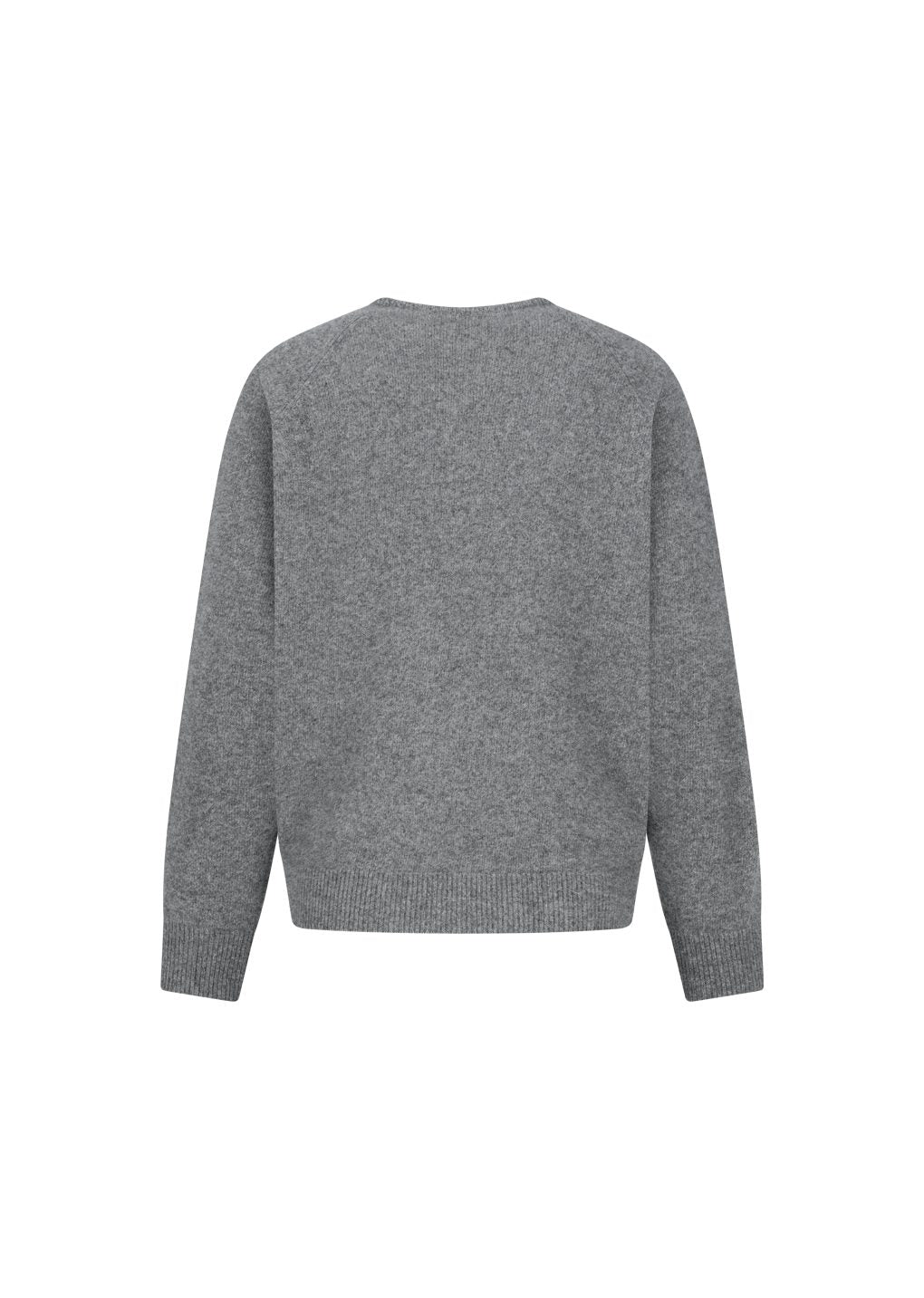 racoon v-neck knit, grey