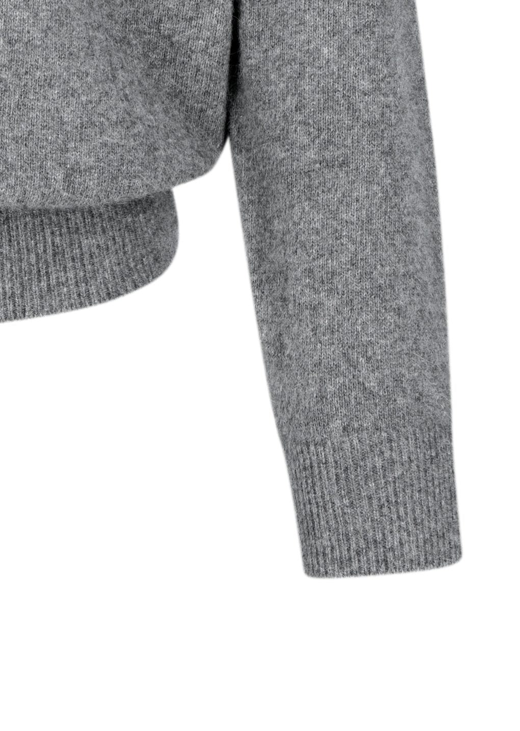 racoon v-neck knit, grey