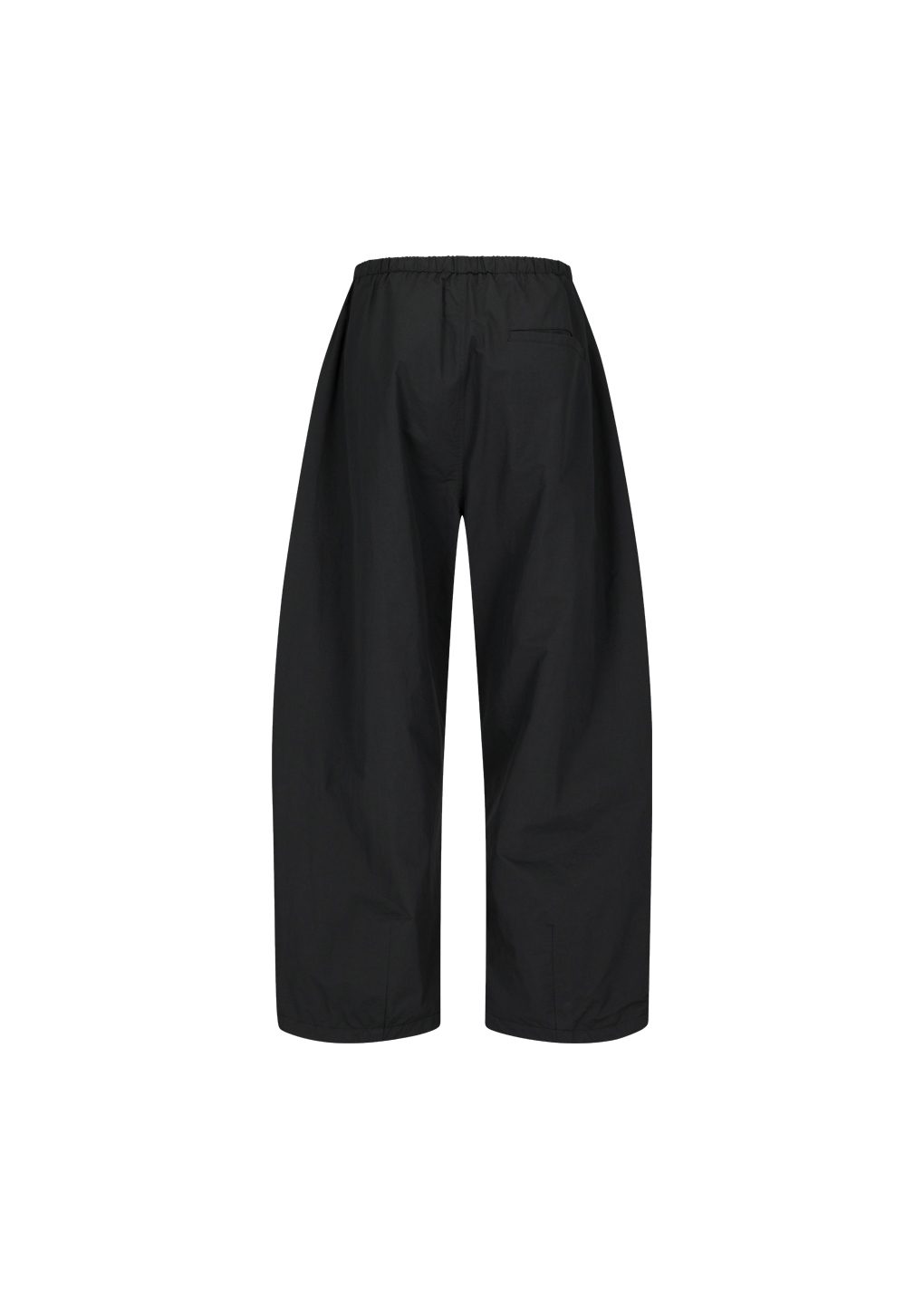 drawstring wide fatigue pants, black