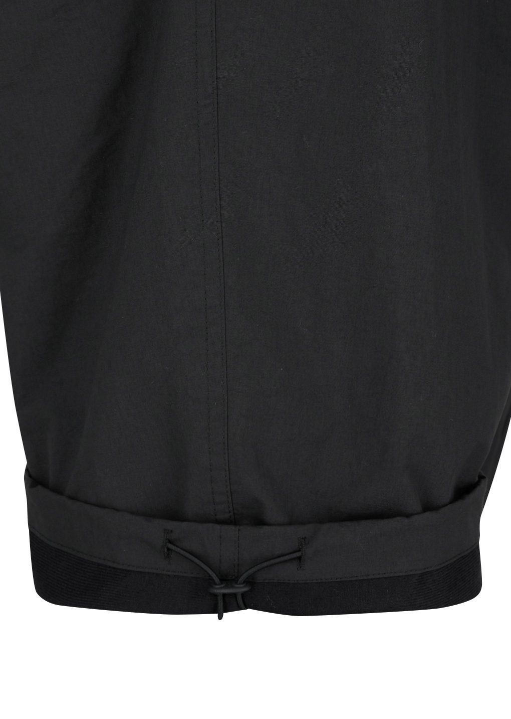 drawstring wide fatigue pants, black