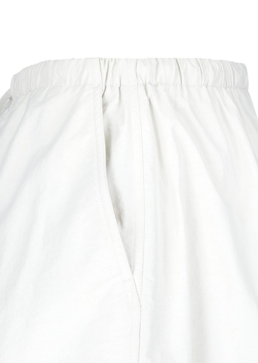 drawstring wide fatigue pants, ecru