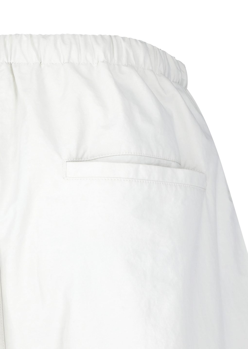 drawstring wide fatigue pants, ecru