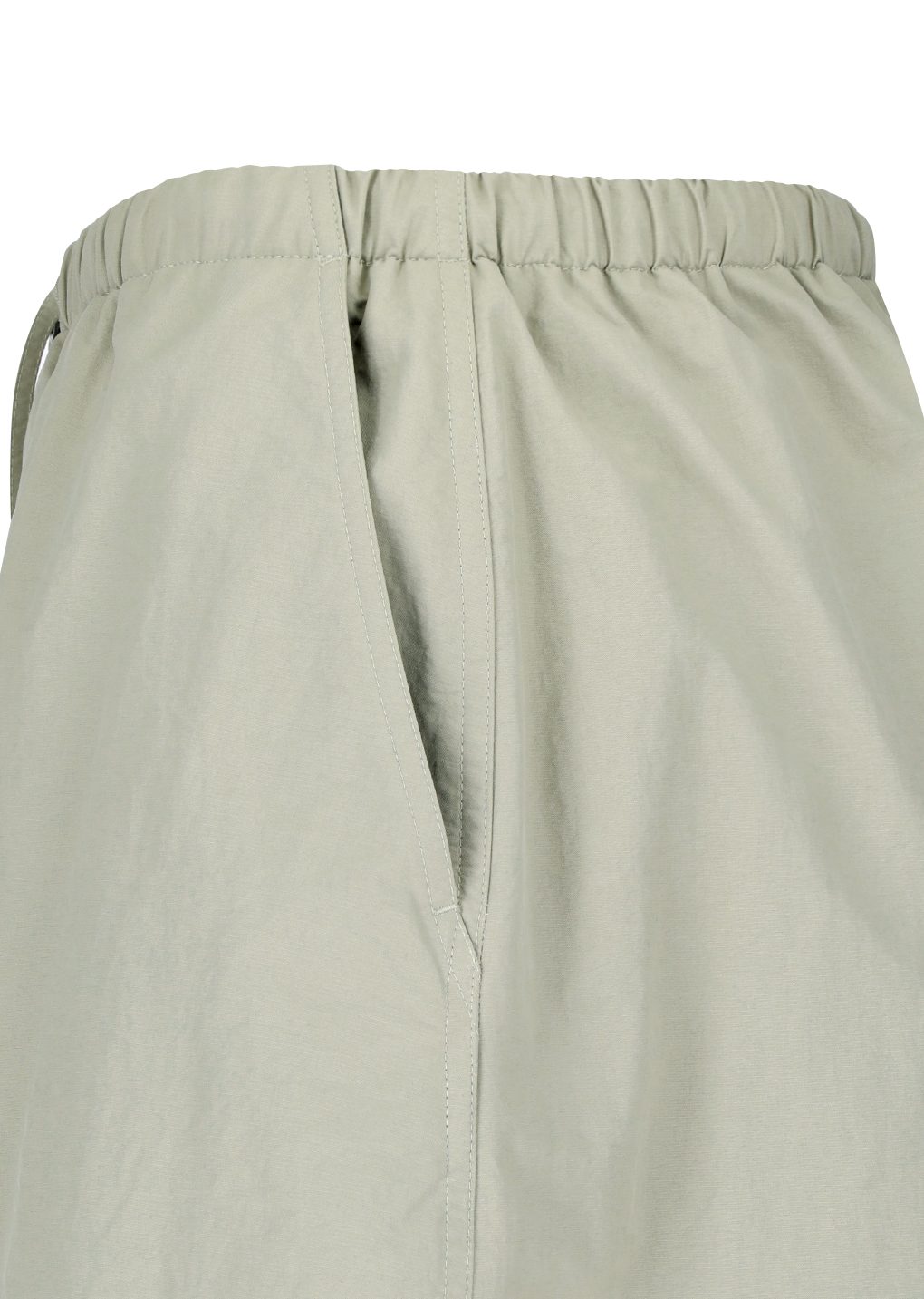 drawstring wide fatigue pants, khaki