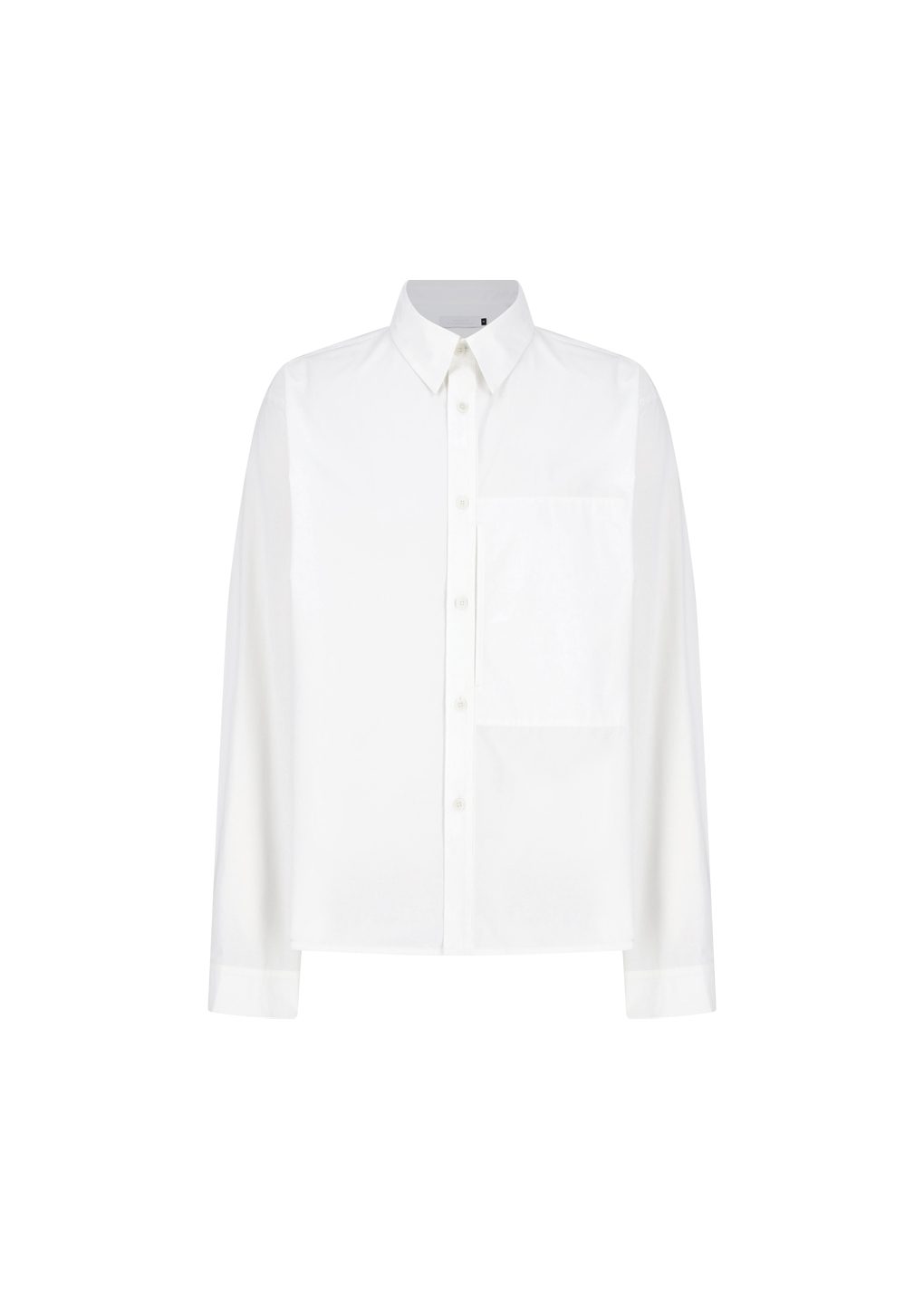 cotton silk pocket shirt, ivory