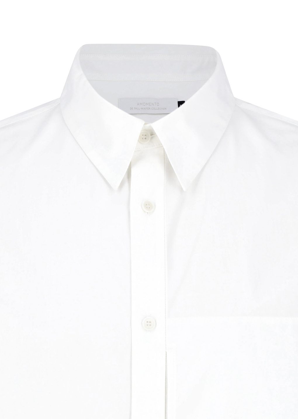 cotton silk pocket shirt, ivory