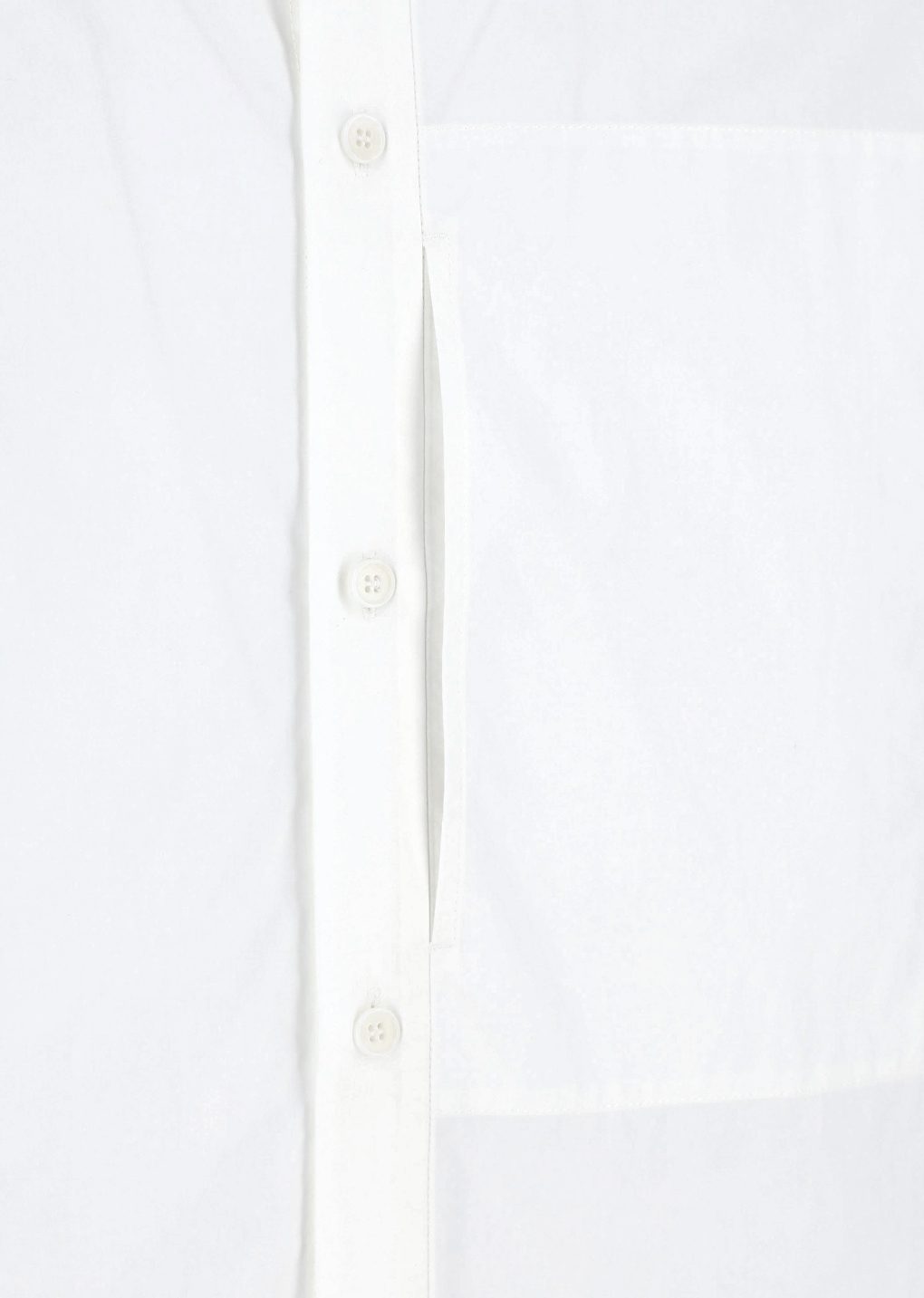 cotton silk pocket shirt, ivory