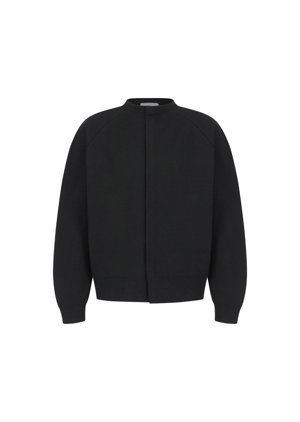 rounded sleeve cardigan, black