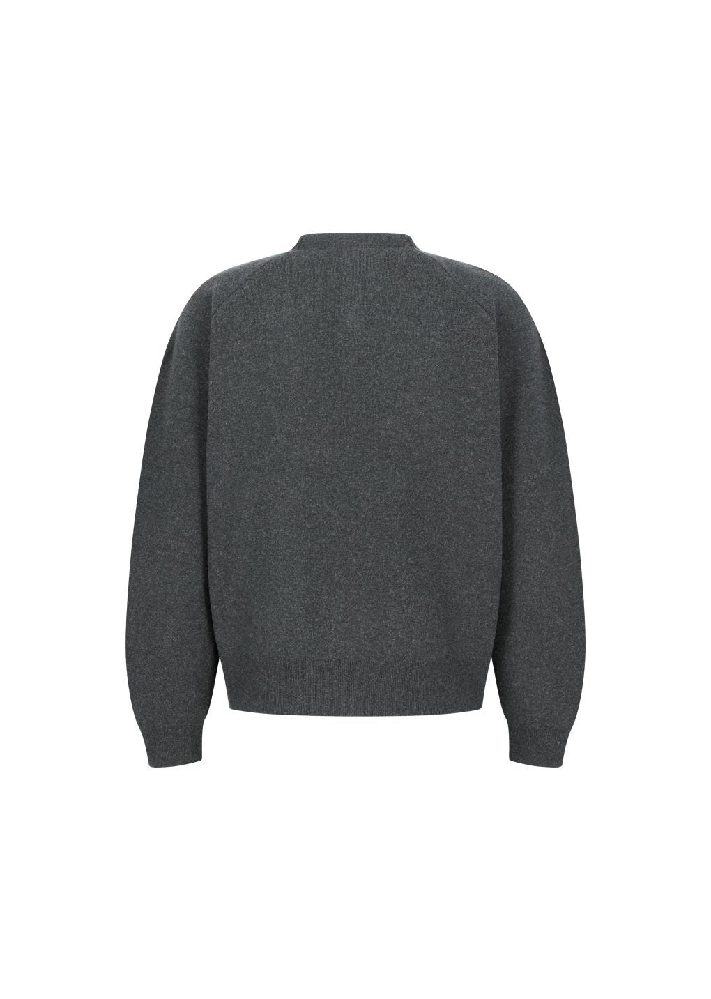 rounded sleeve cardigan, charcoal