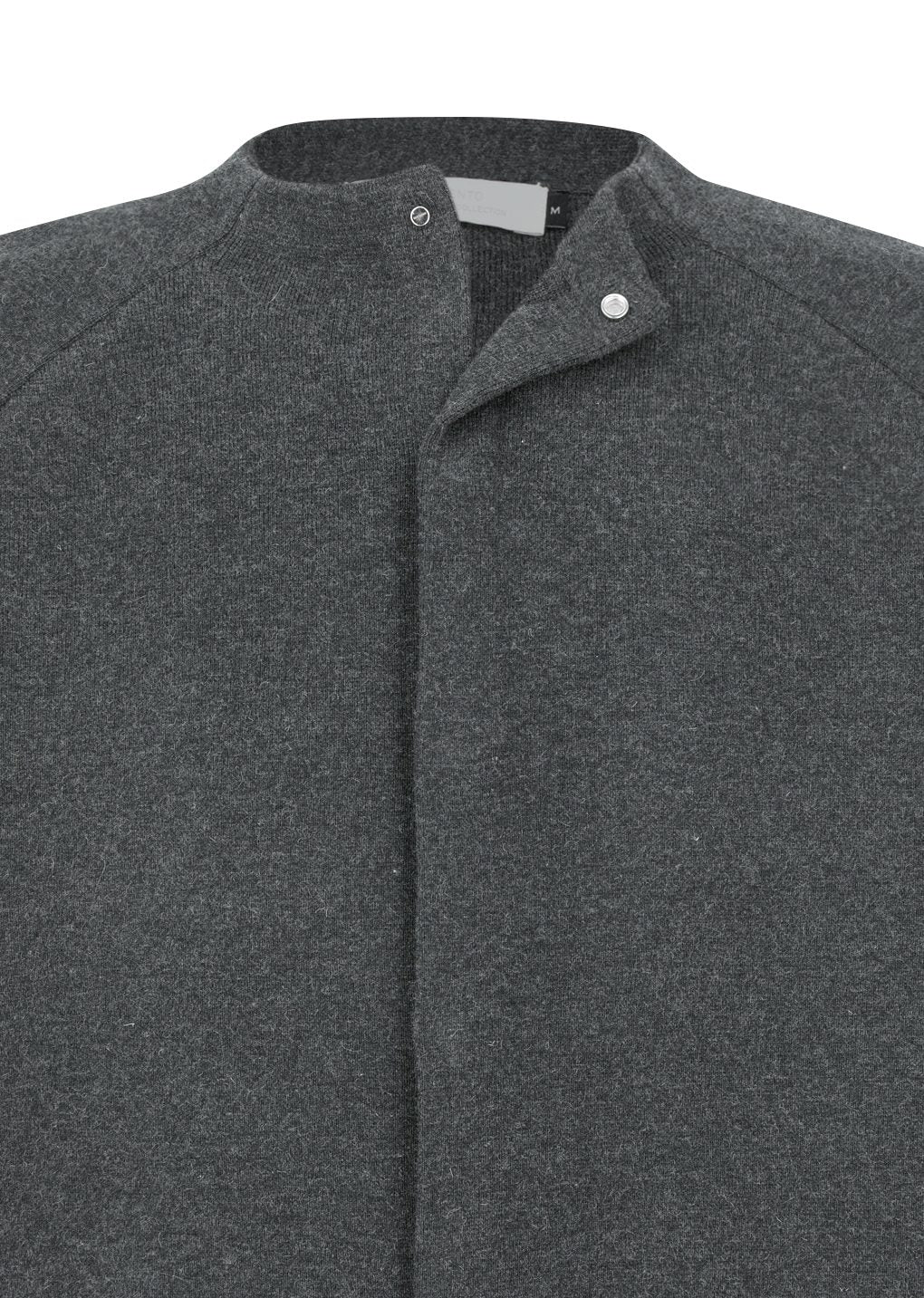 rounded sleeve cardigan, charcoal