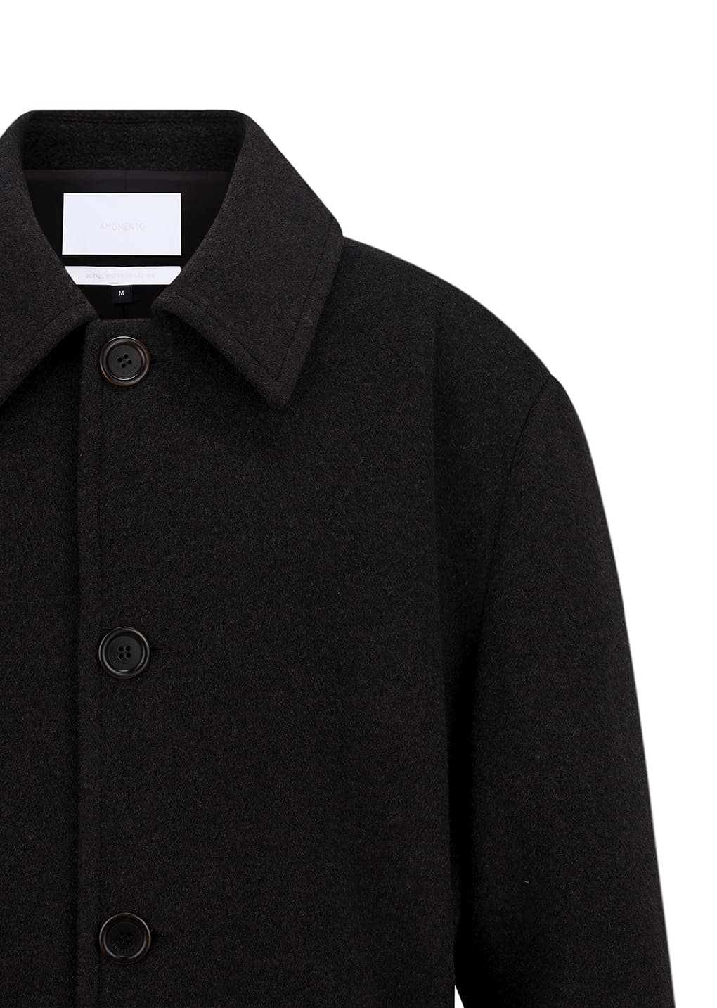 men's single breasted long coat, dark brown