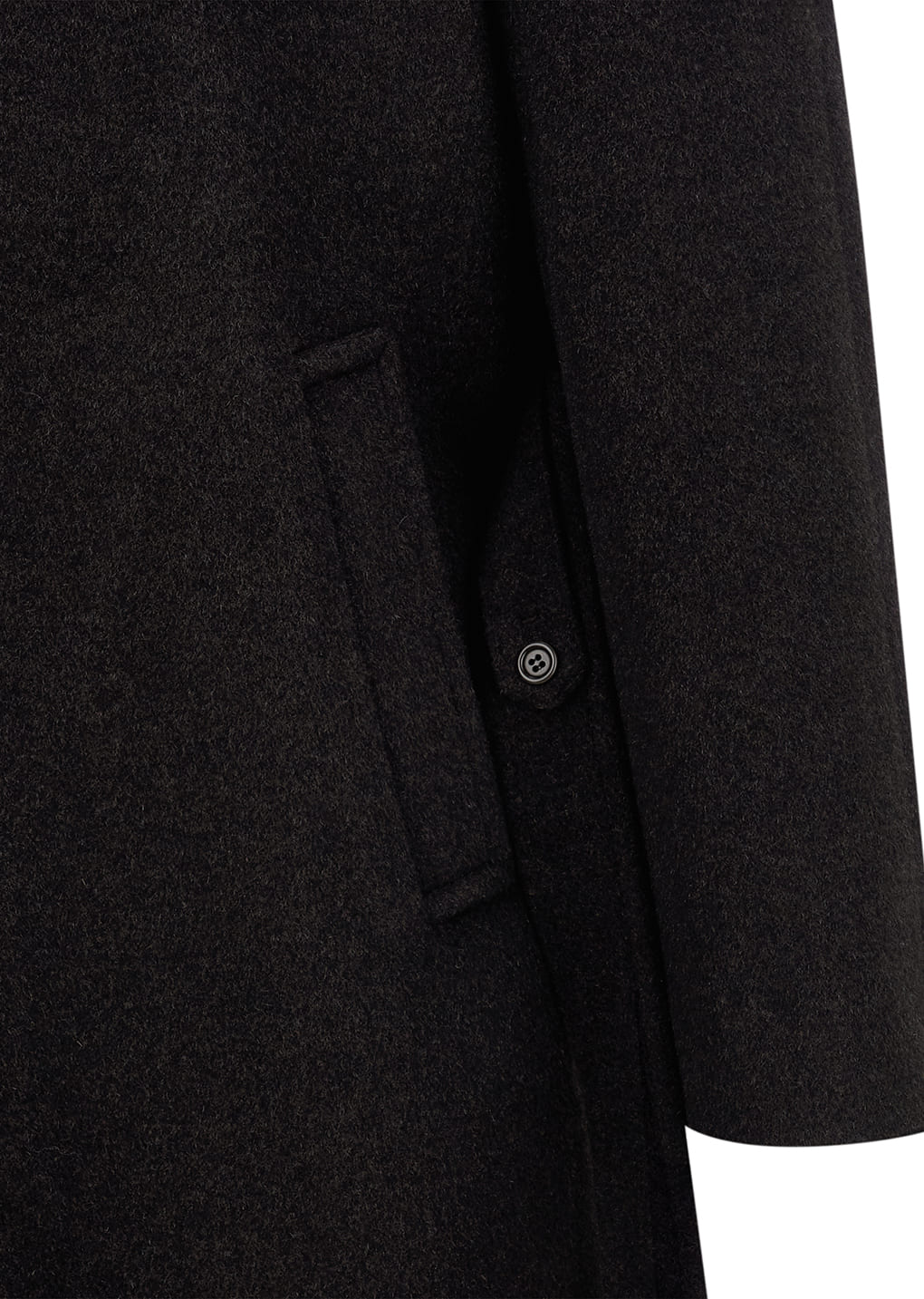 men's single breasted long coat, dark brown