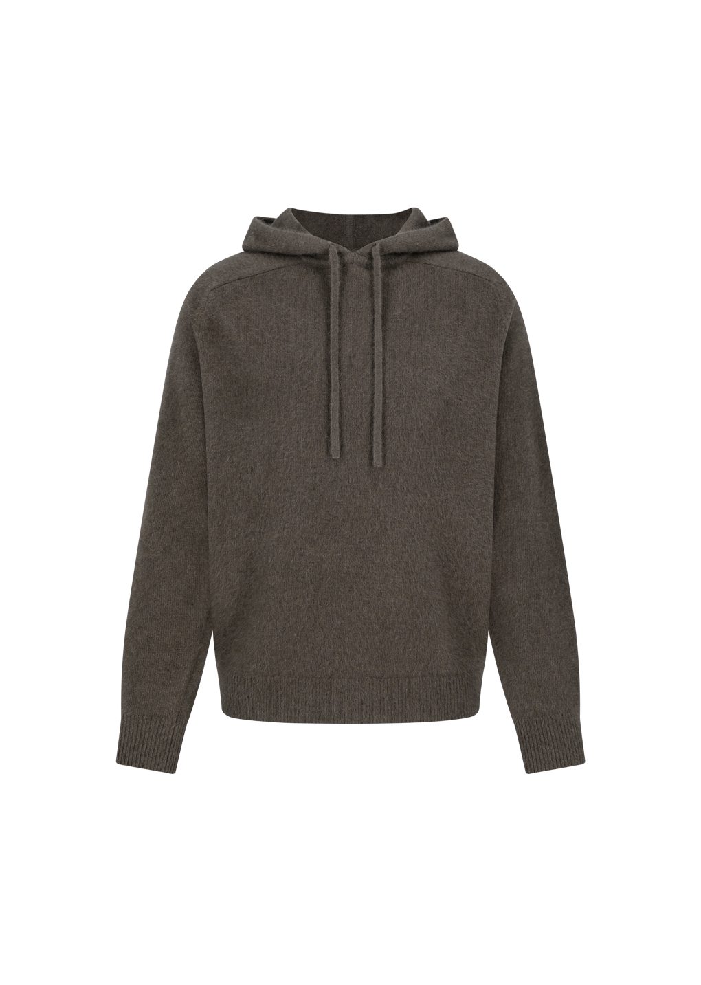 racoon hoodie knit, brown