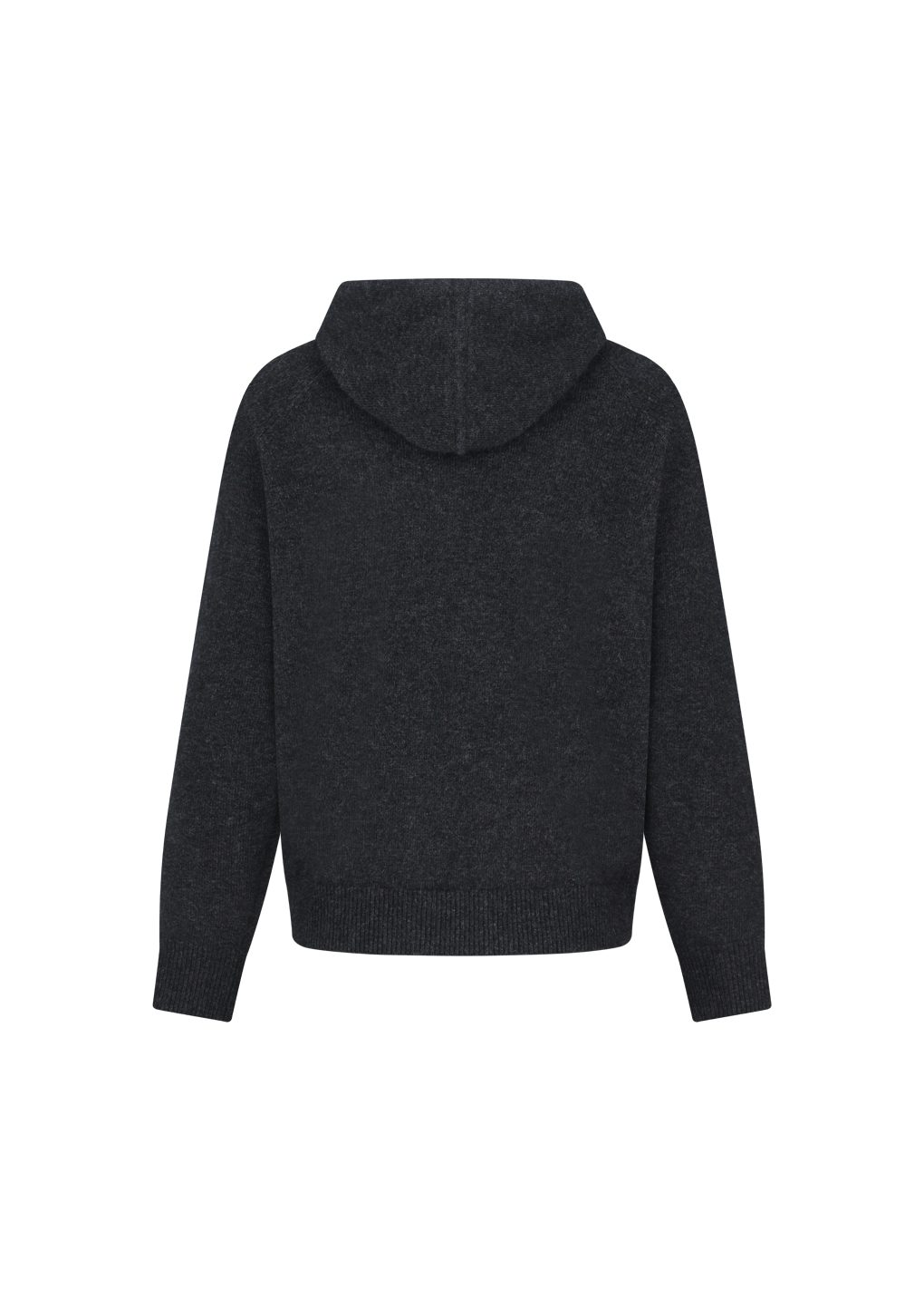 racoon hoodie knit, charcoal