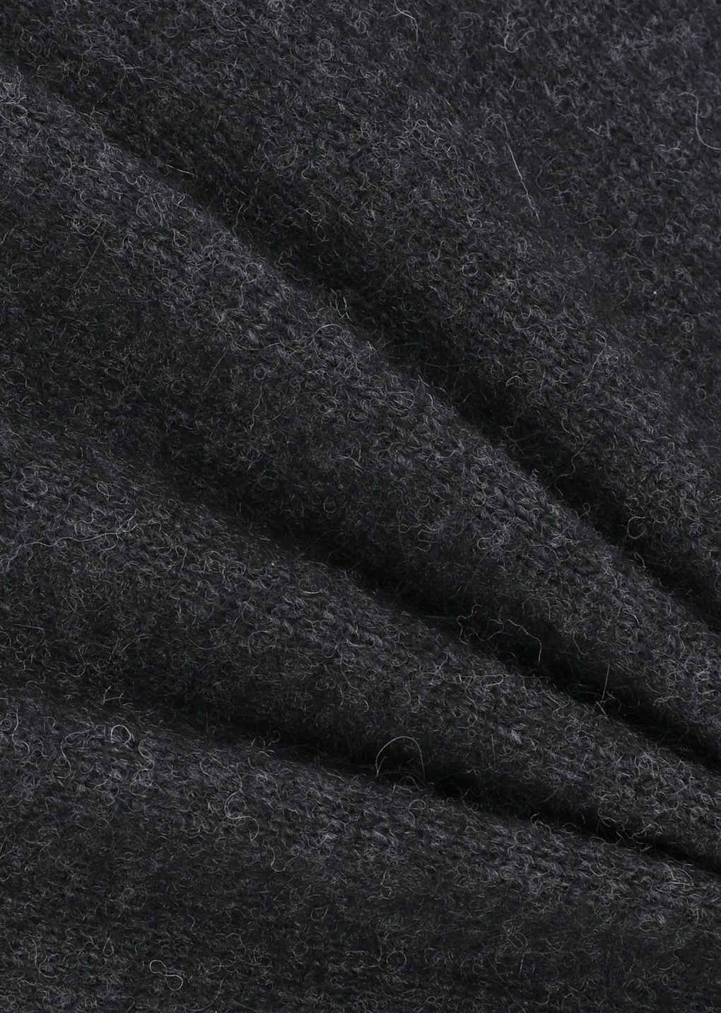 racoon hoodie knit, charcoal