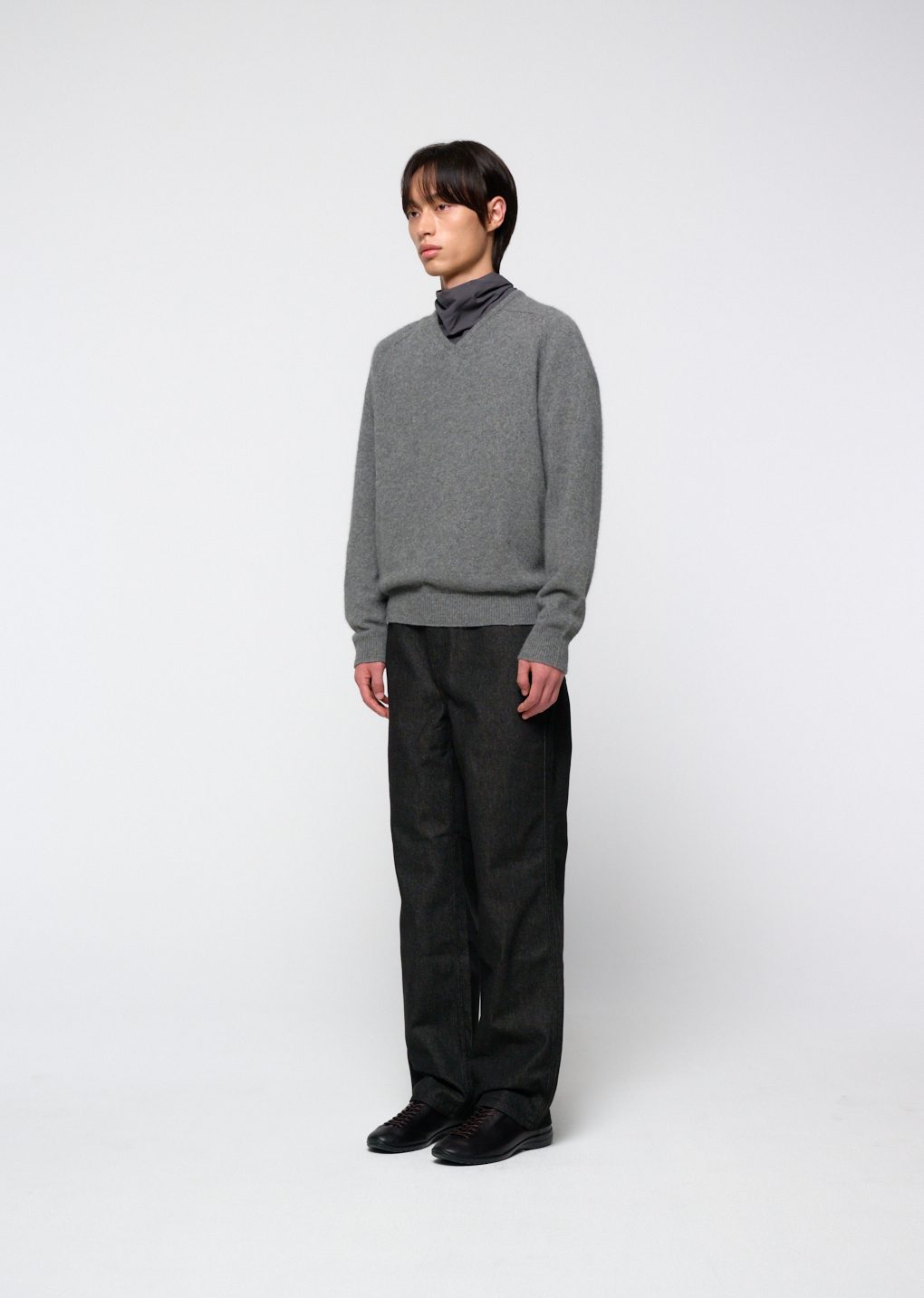 men's colored straight fit denim, black