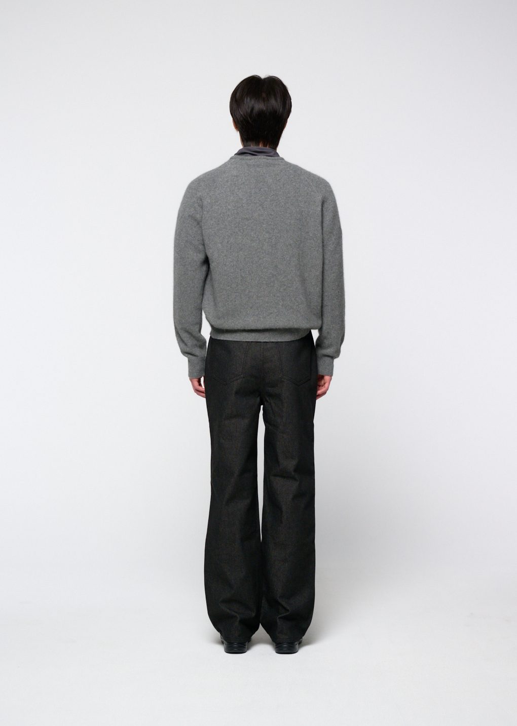 men's colored straight fit denim, black