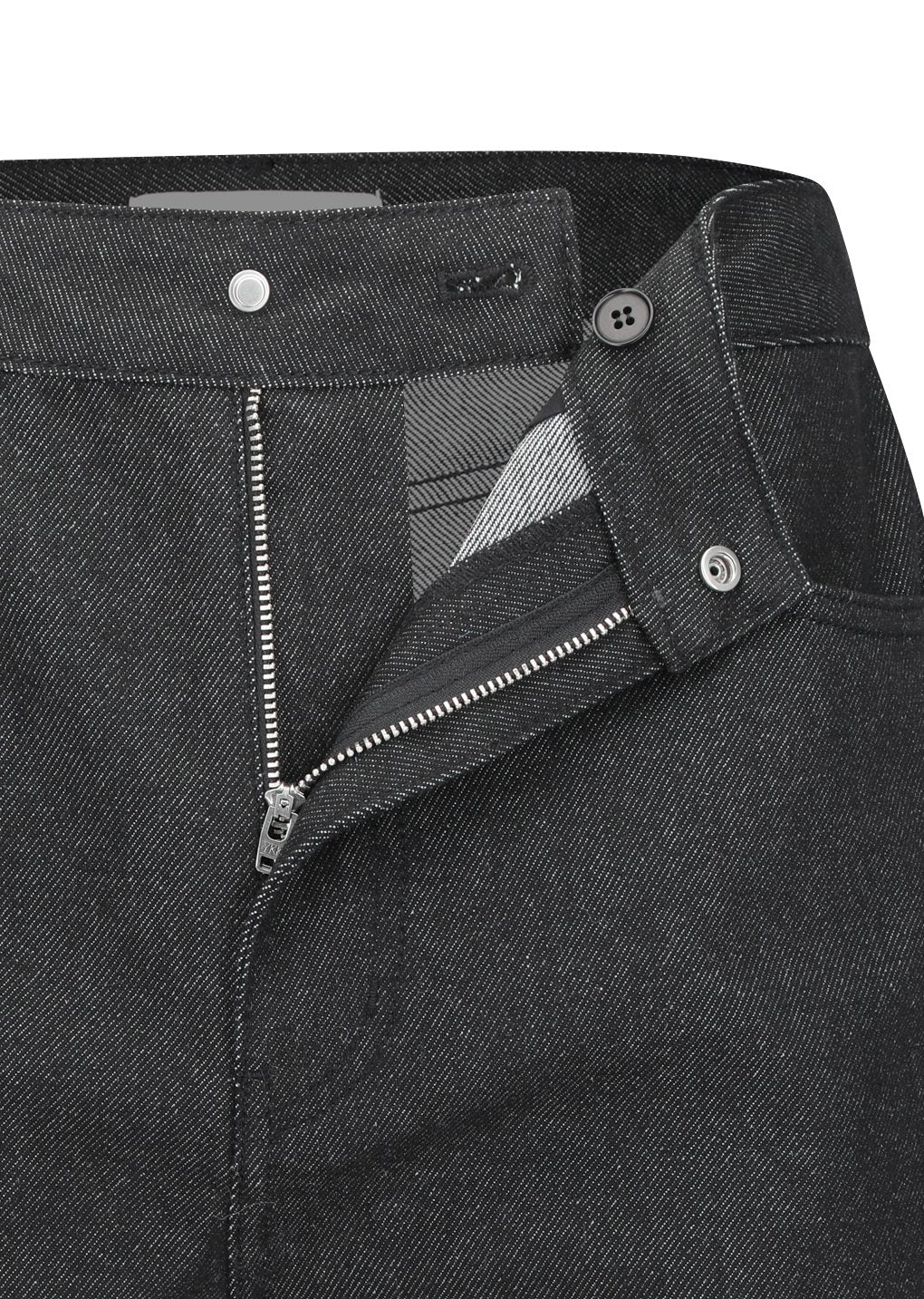 men's colored straight fit denim, black