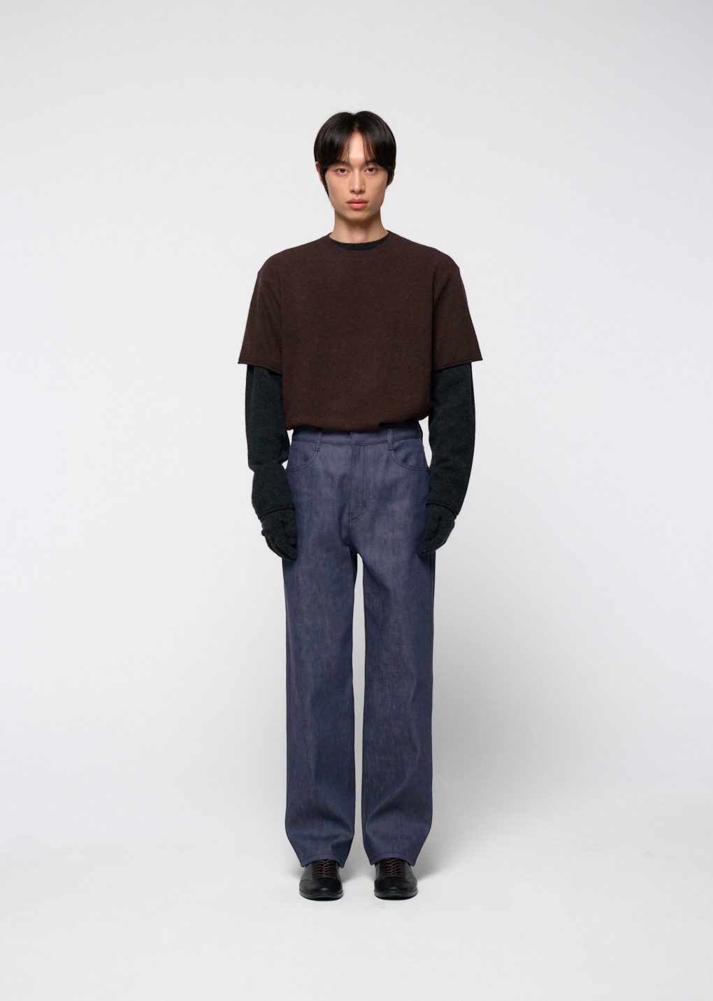men's colored straight fit denim, blue