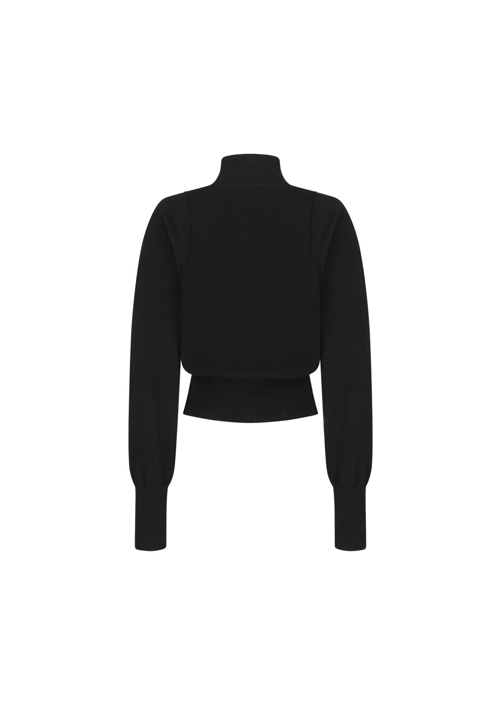 blocking button up cardigan, black