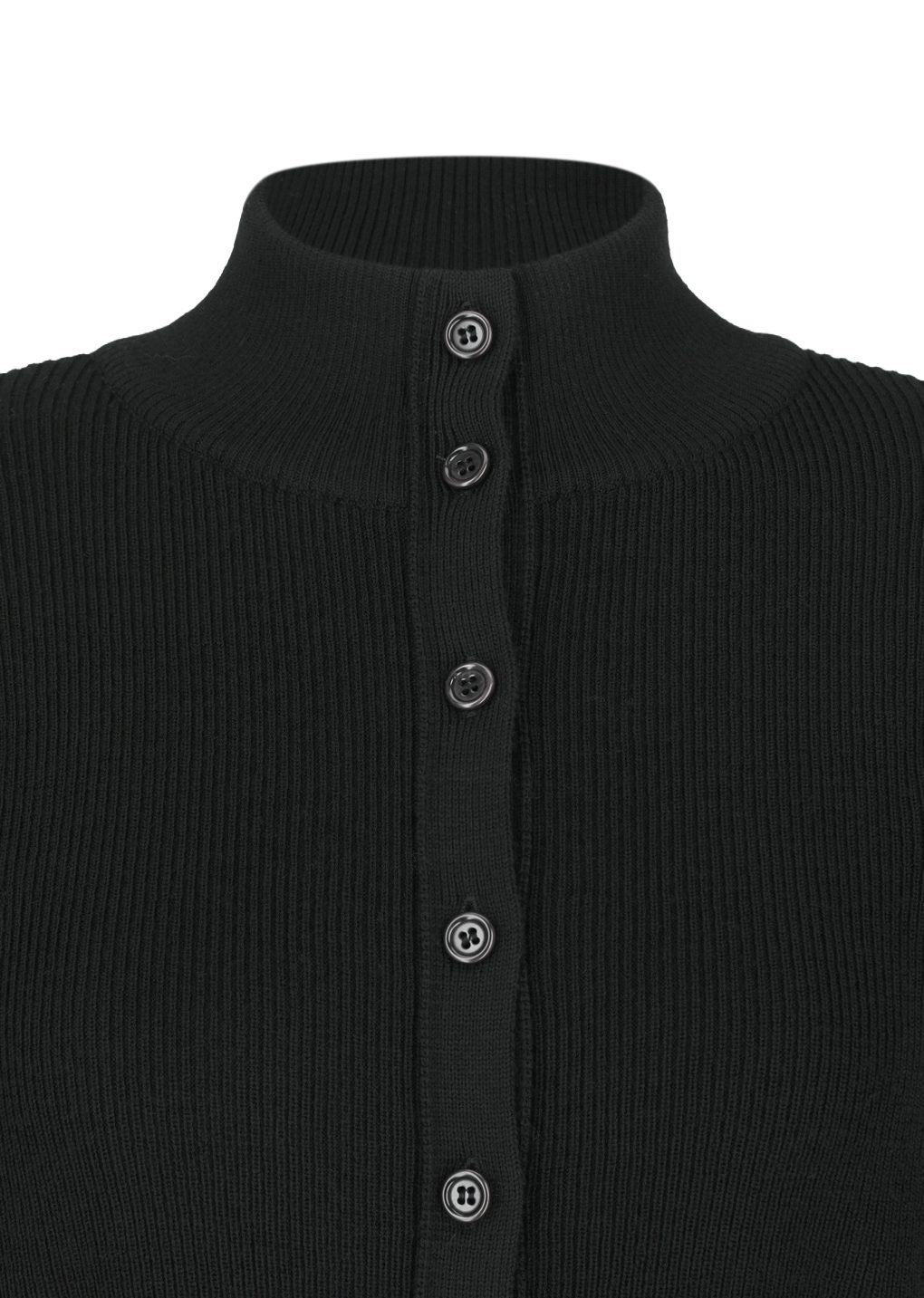 blocking button up cardigan, black