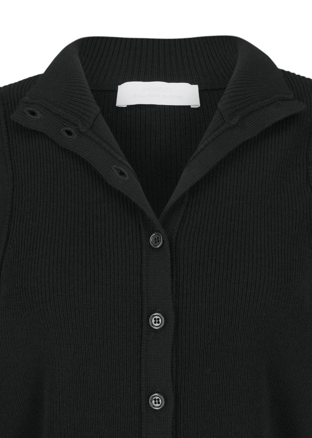 blocking button up cardigan, black