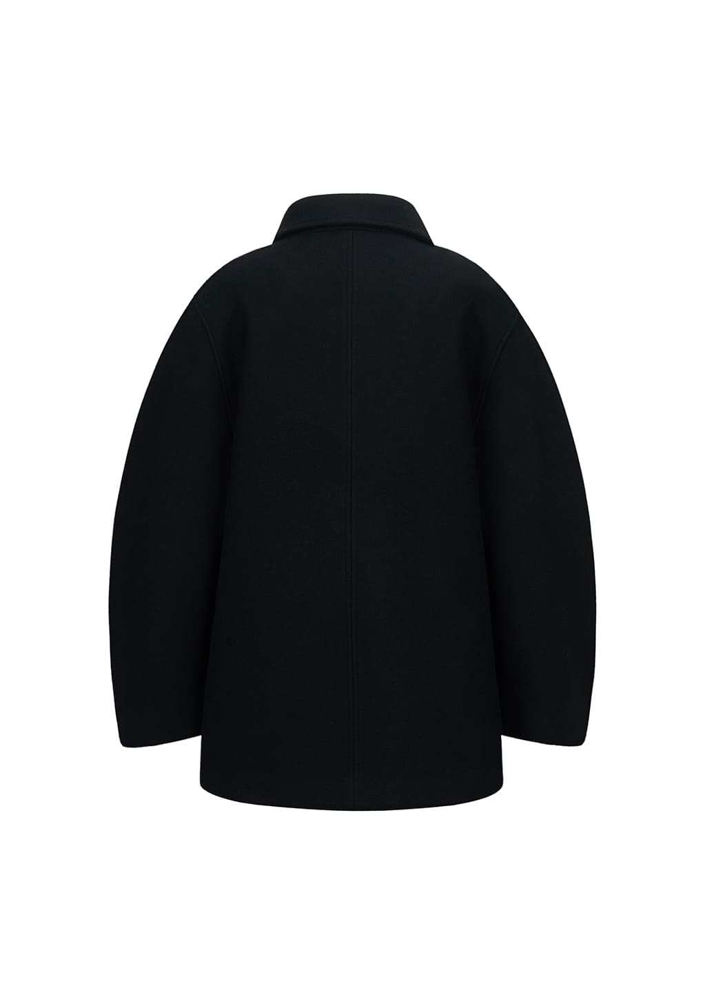 hourglass half coat, black