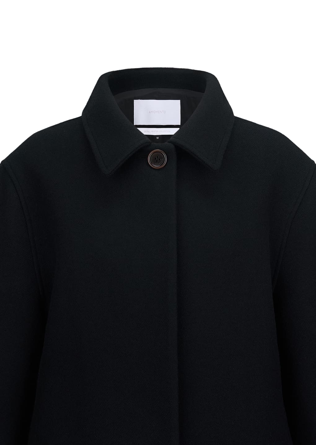 hourglass half coat, black