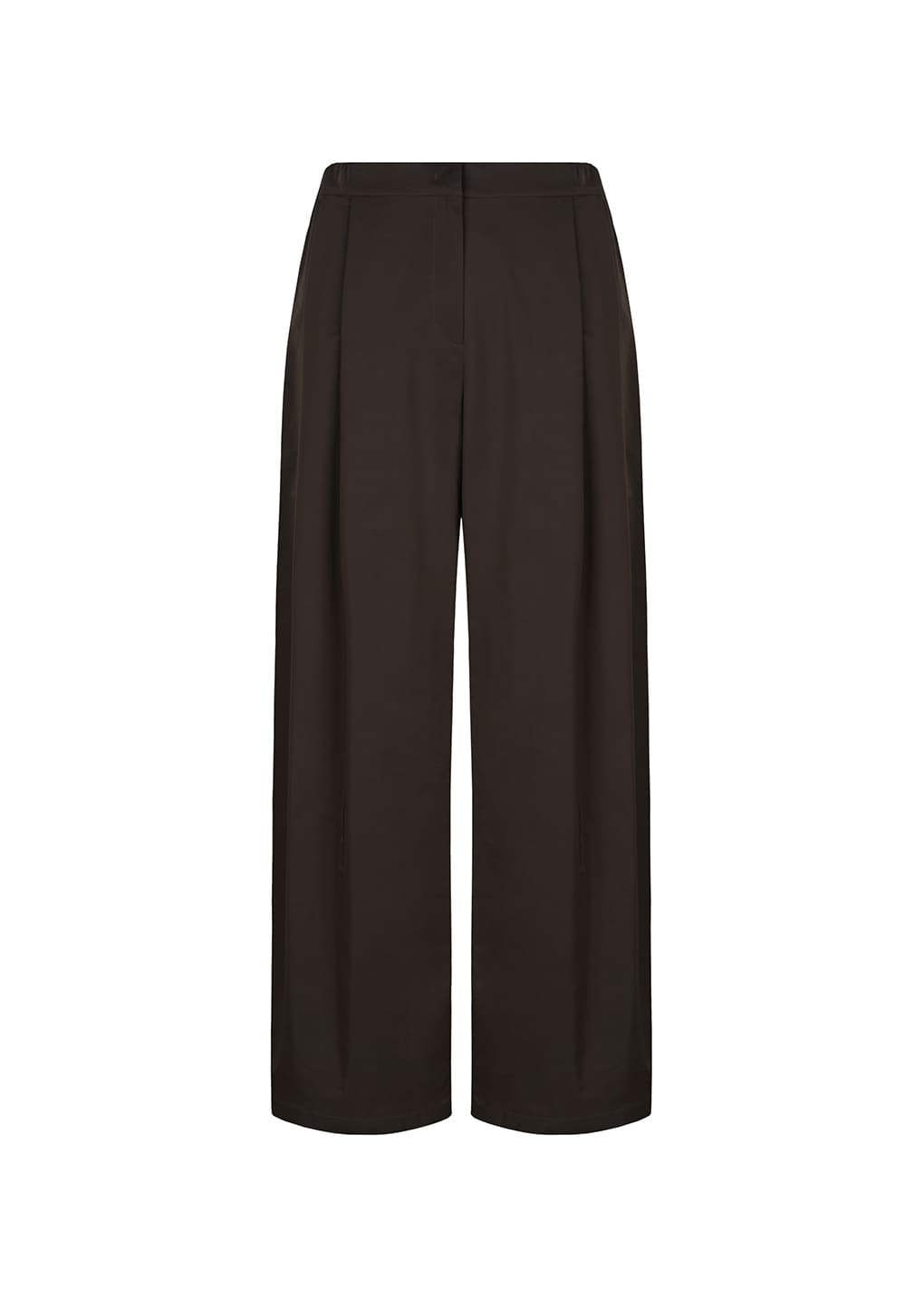 two tuck balloon pants, dark brown