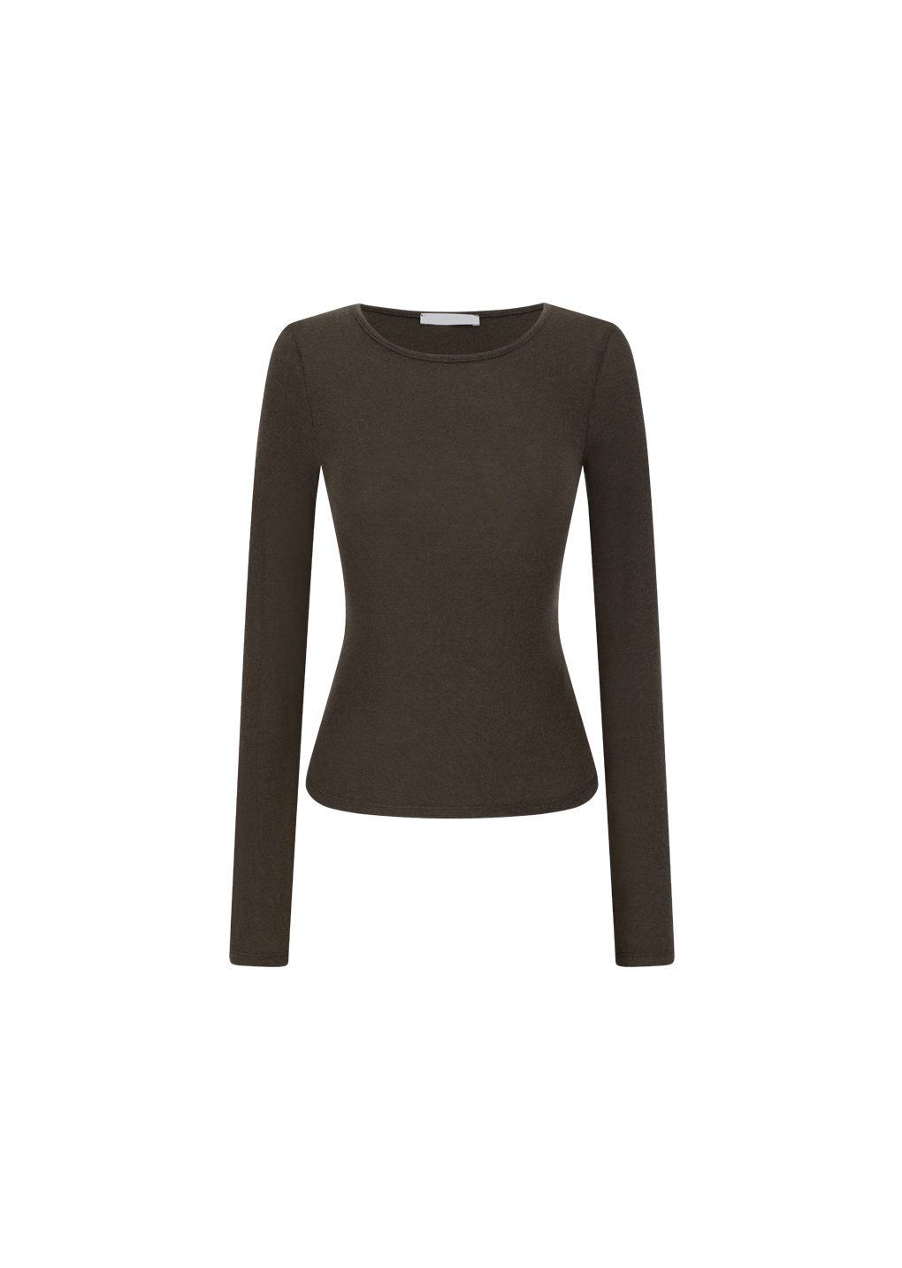 round t-shirt, brown