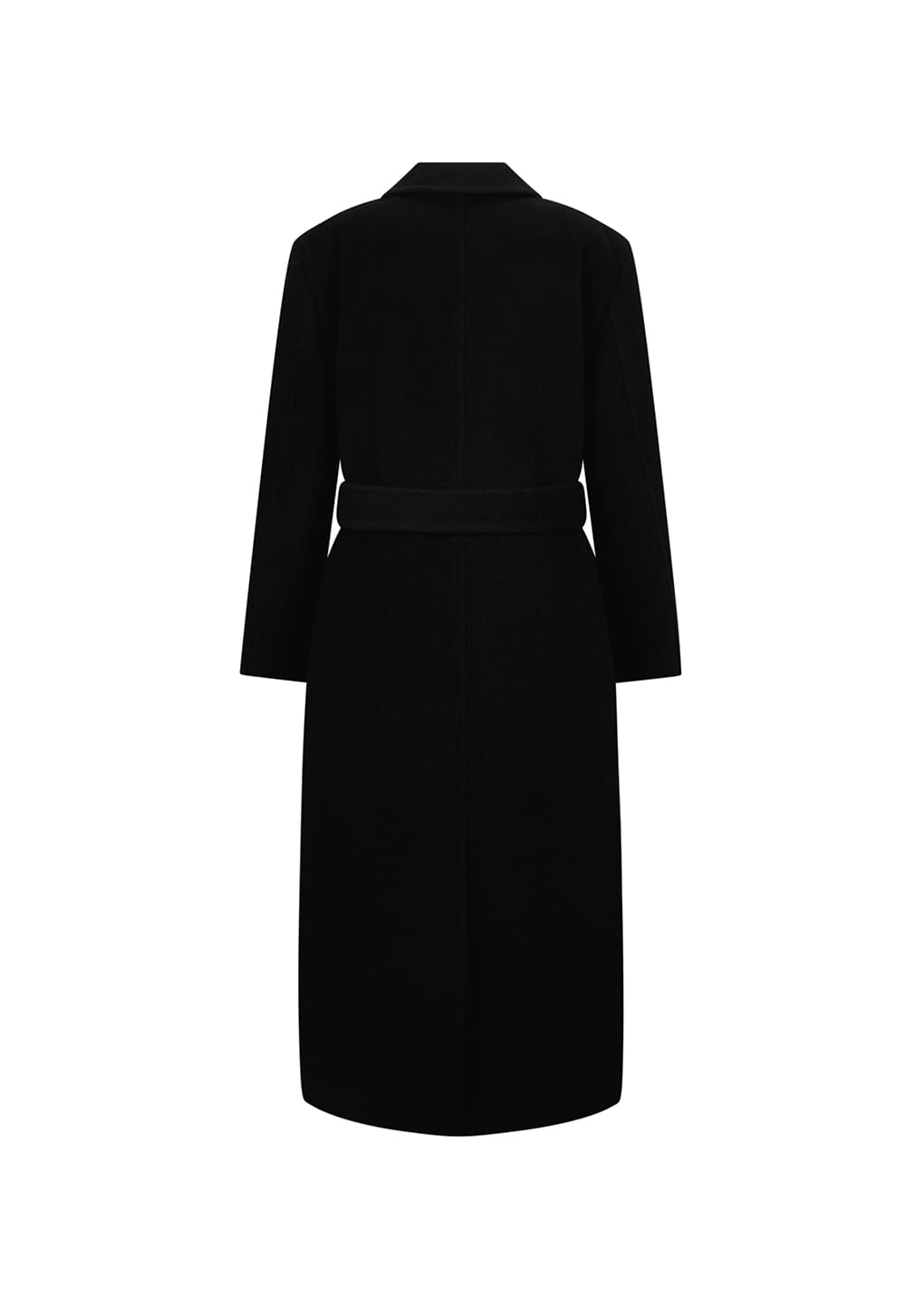 single breasted maxi long coat, black
