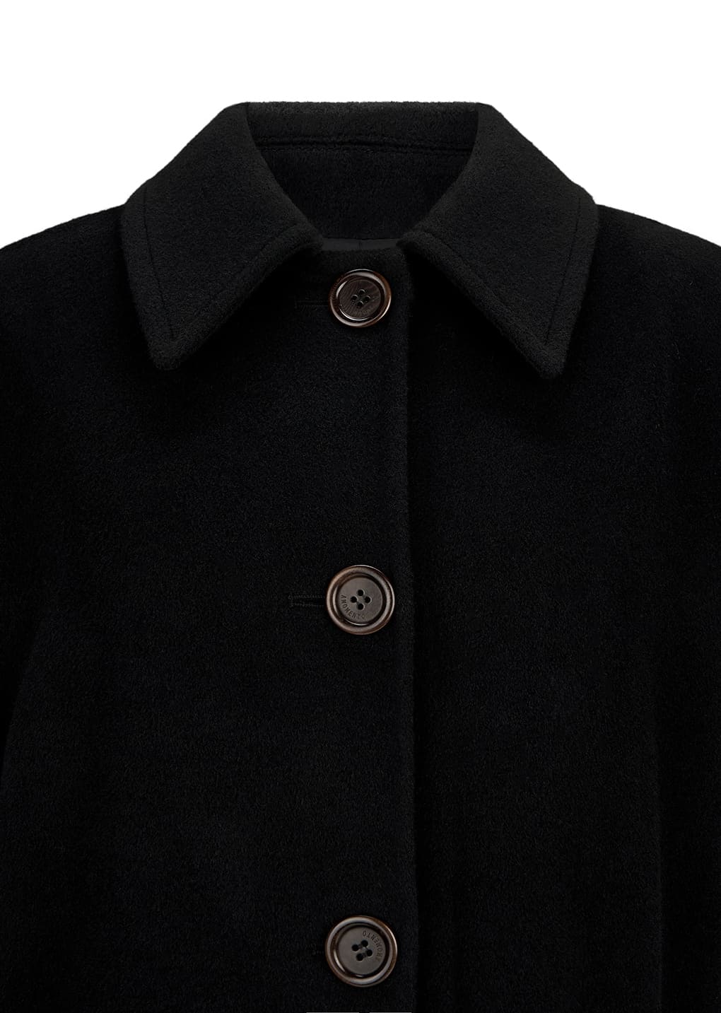 single breasted maxi long coat, black