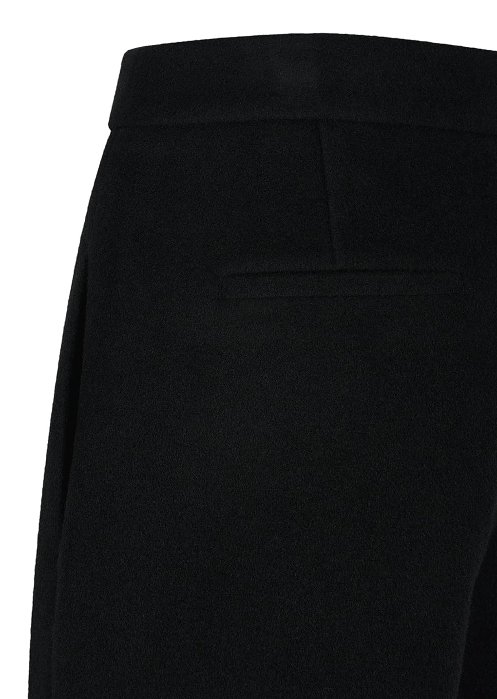 curved culotte pants, black