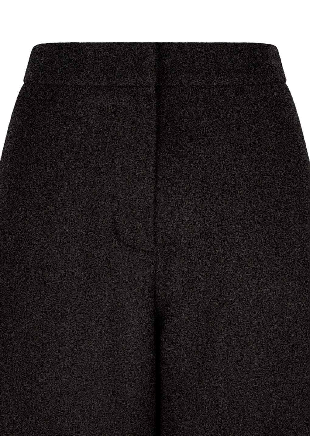 curved culotte pants, dark brown